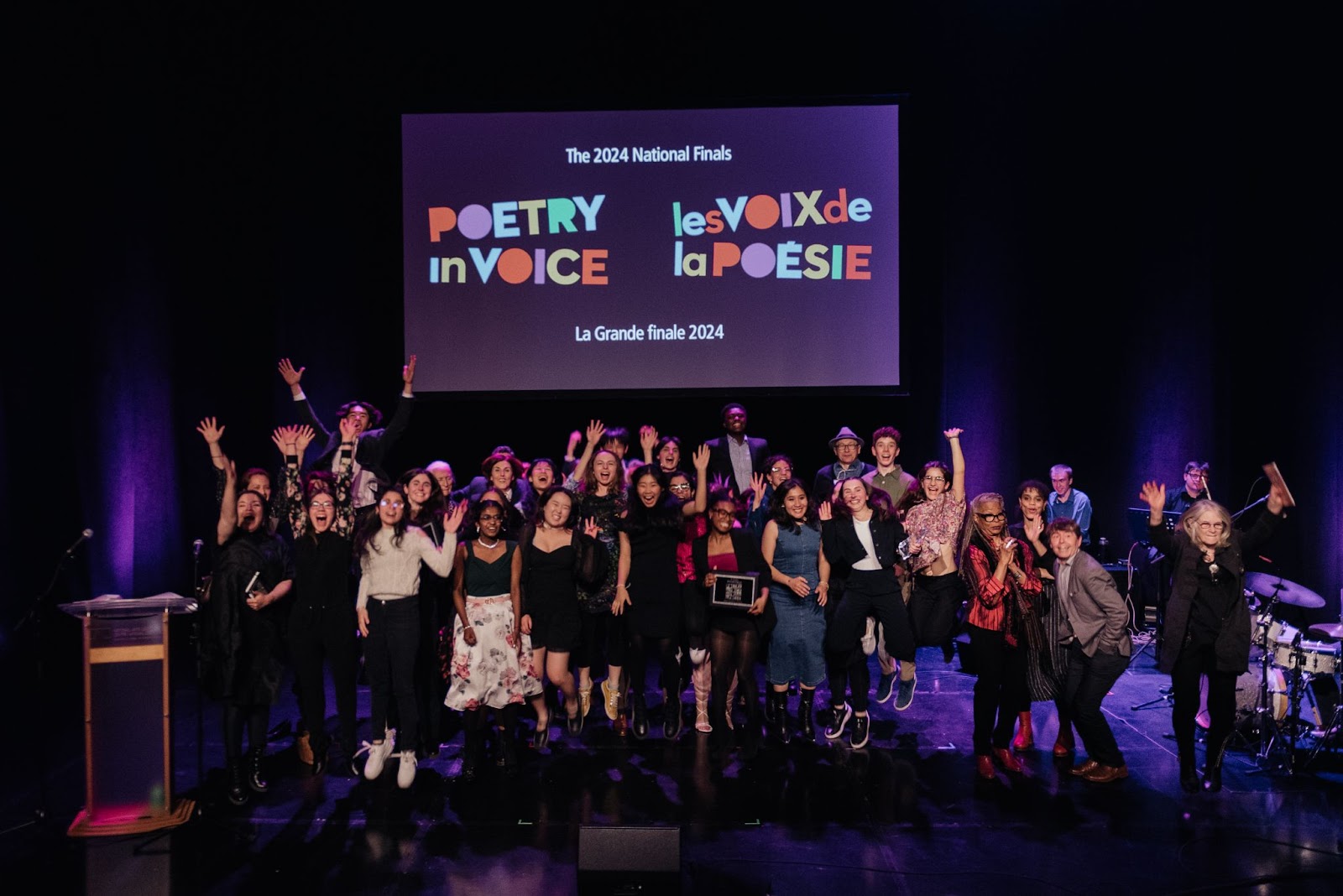 Everyone in! What an incredible evening of poetry and powerful recitations!