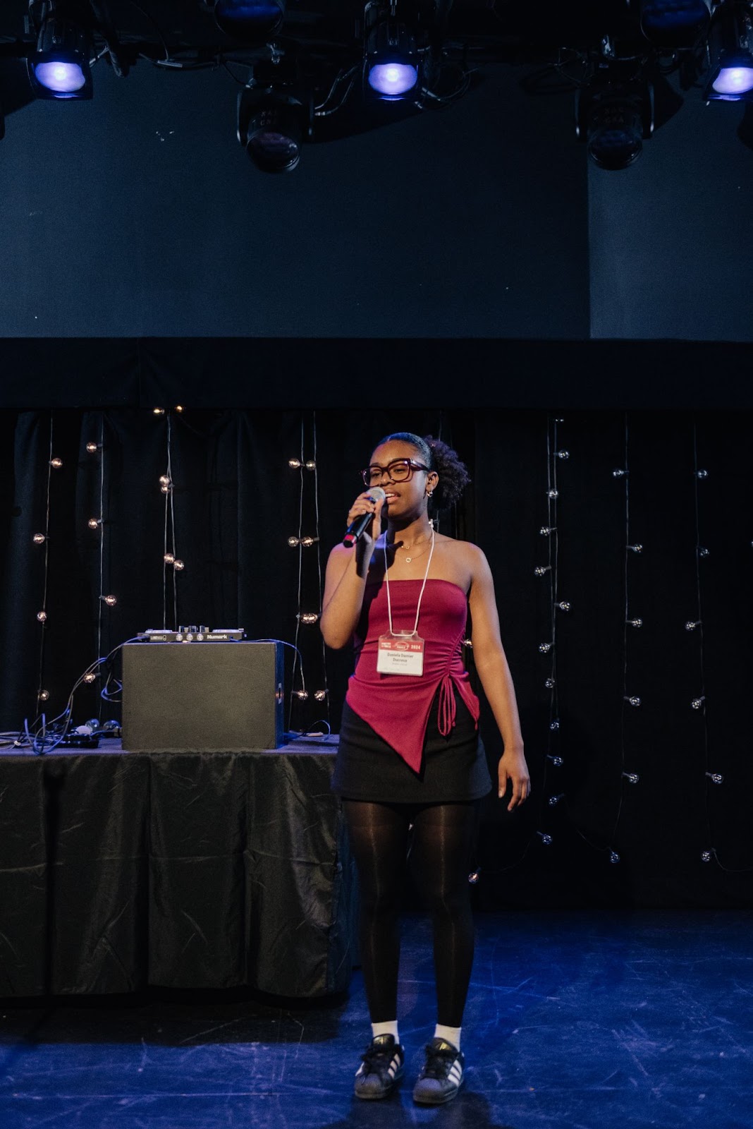 Finalist Daniela performs an original song in acapella.