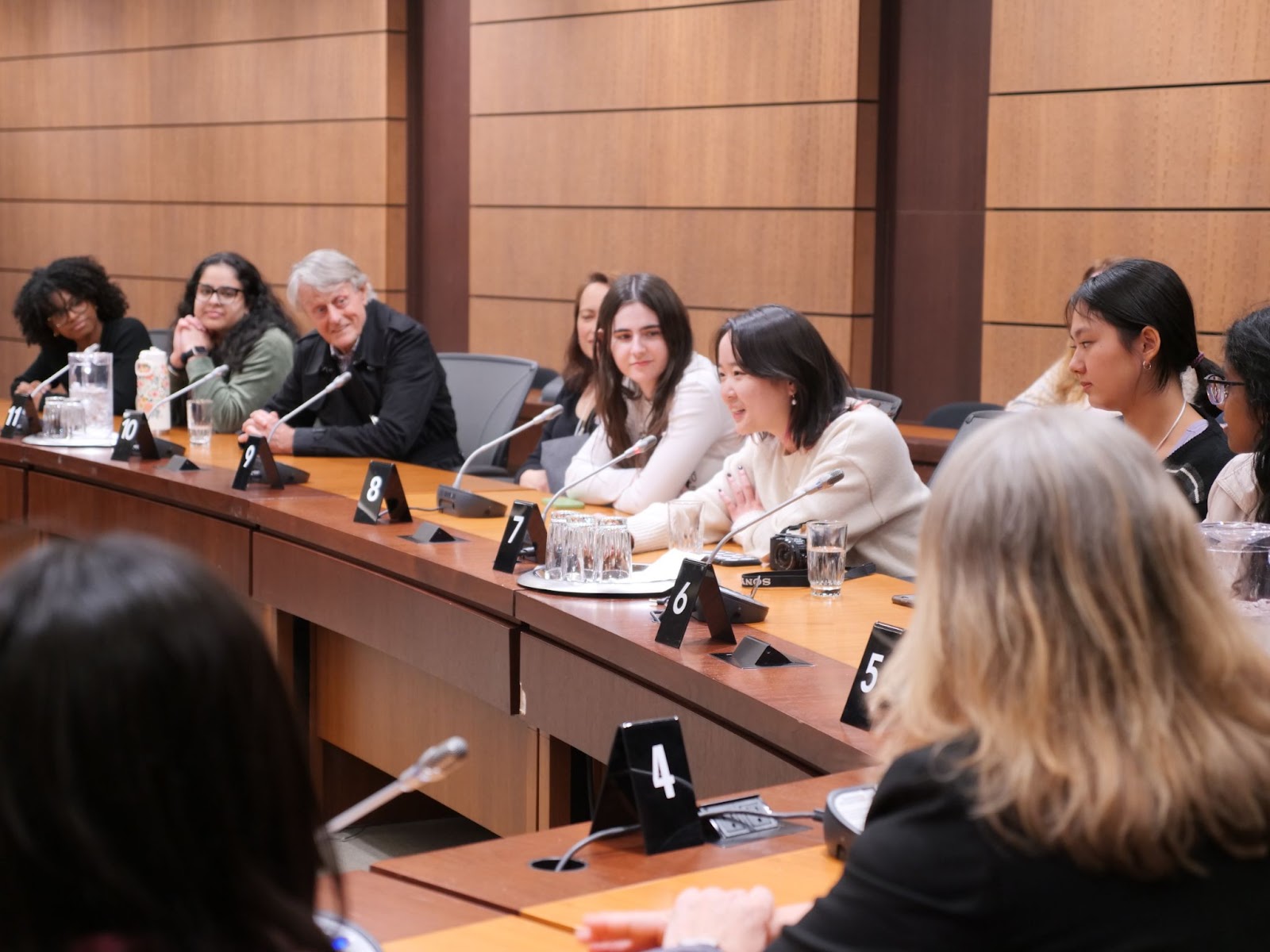 Students have a chance to ask important questions during the Q&A with Mona Fortier.