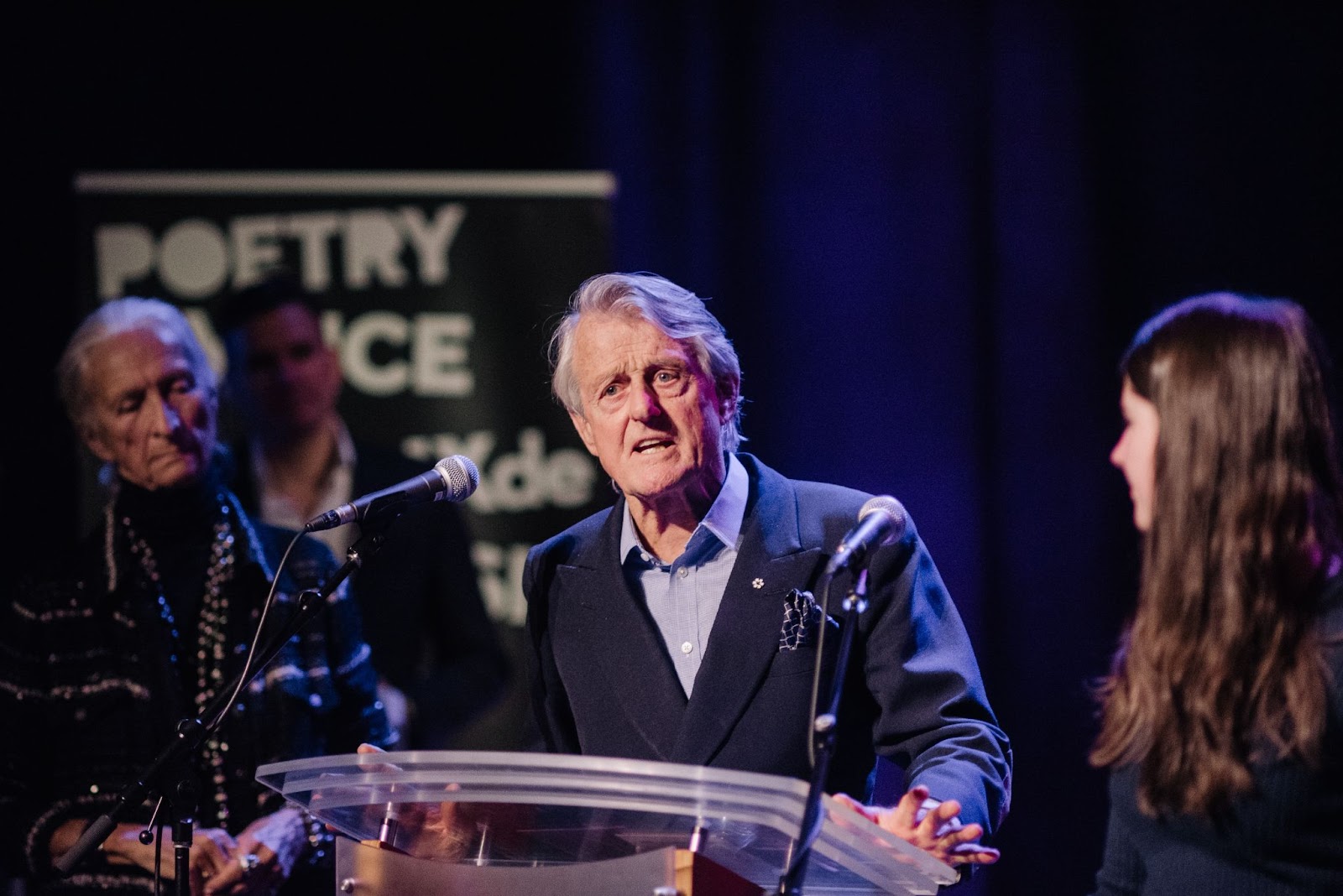 Scott and Krystyne share some words with the students and the audience.