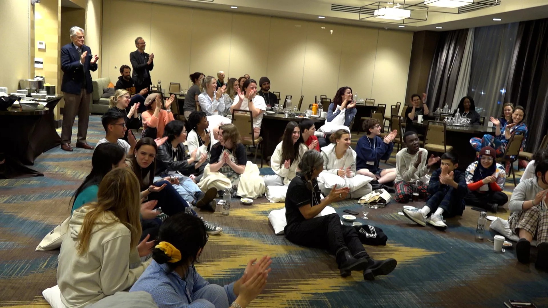 Late that night, everyone gathered back at the hotel for a Poetry PJ Party & Judges Reading.