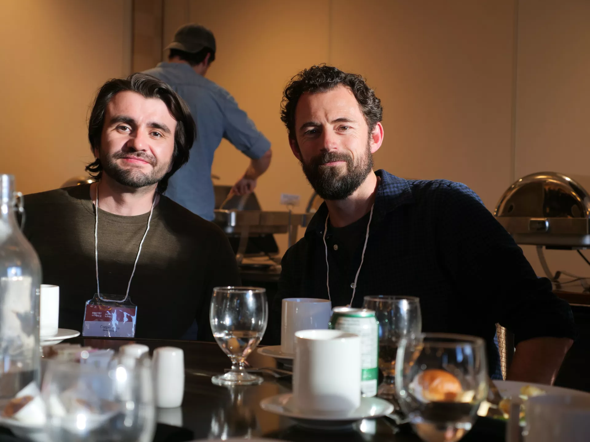 Decolonial Initiatives and Indigenous Programming Coordinator Cooper Skjeie meets Alberta Regional Coordinator Tyler Perry.