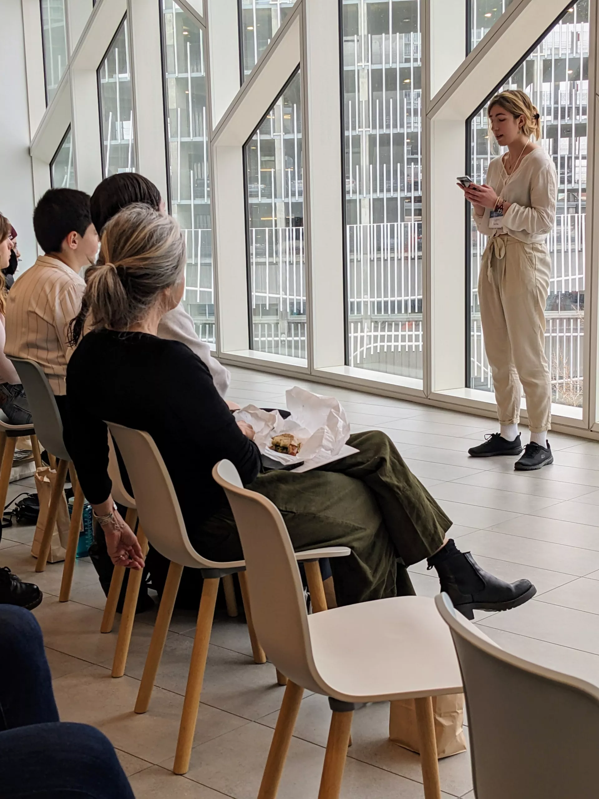 All the FutureVersers have the opportunity to present the poems they have crafted over the week. Sophie Lafrenière reads her poem.
