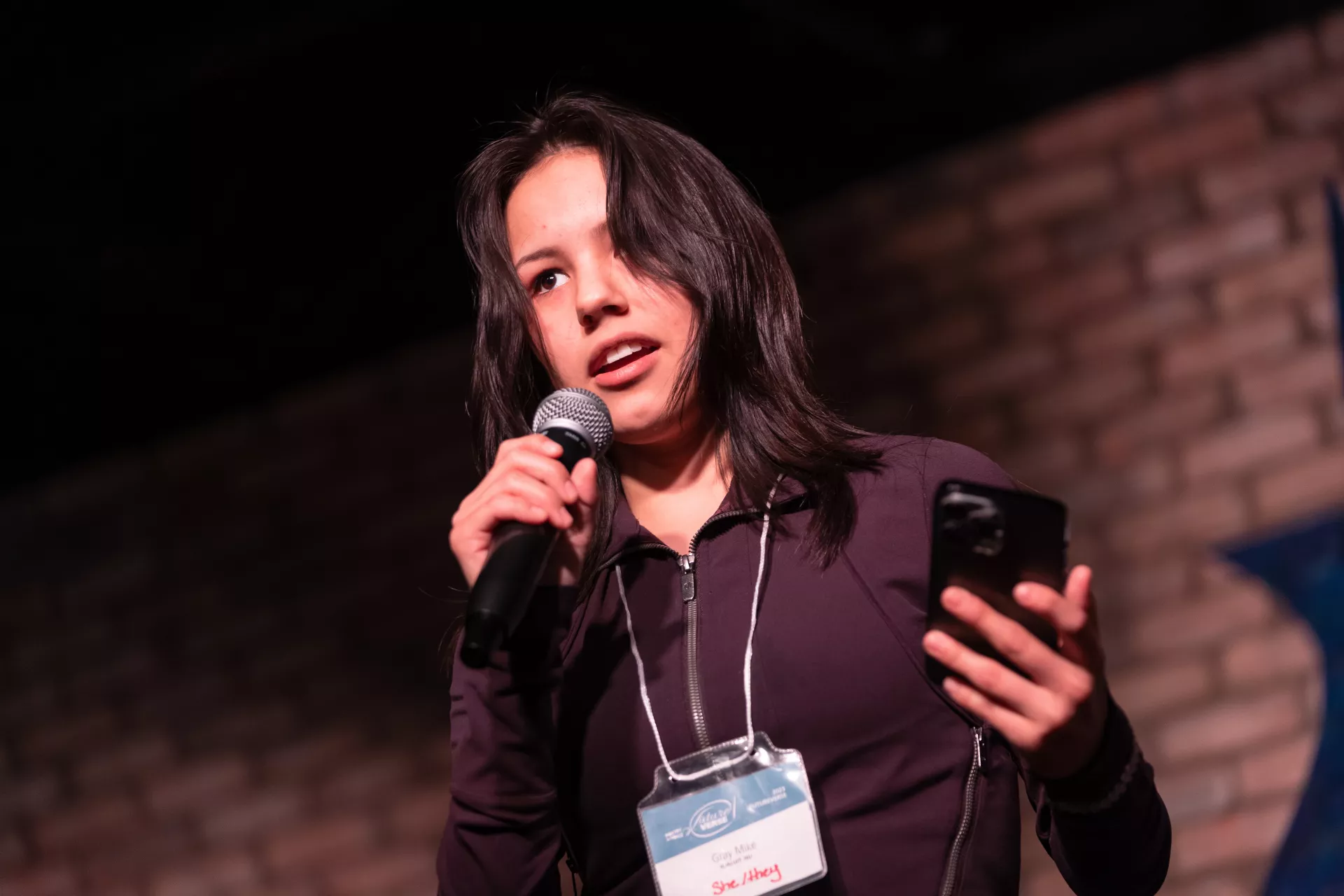 Gray Mike reads their poem "I am Inuk".