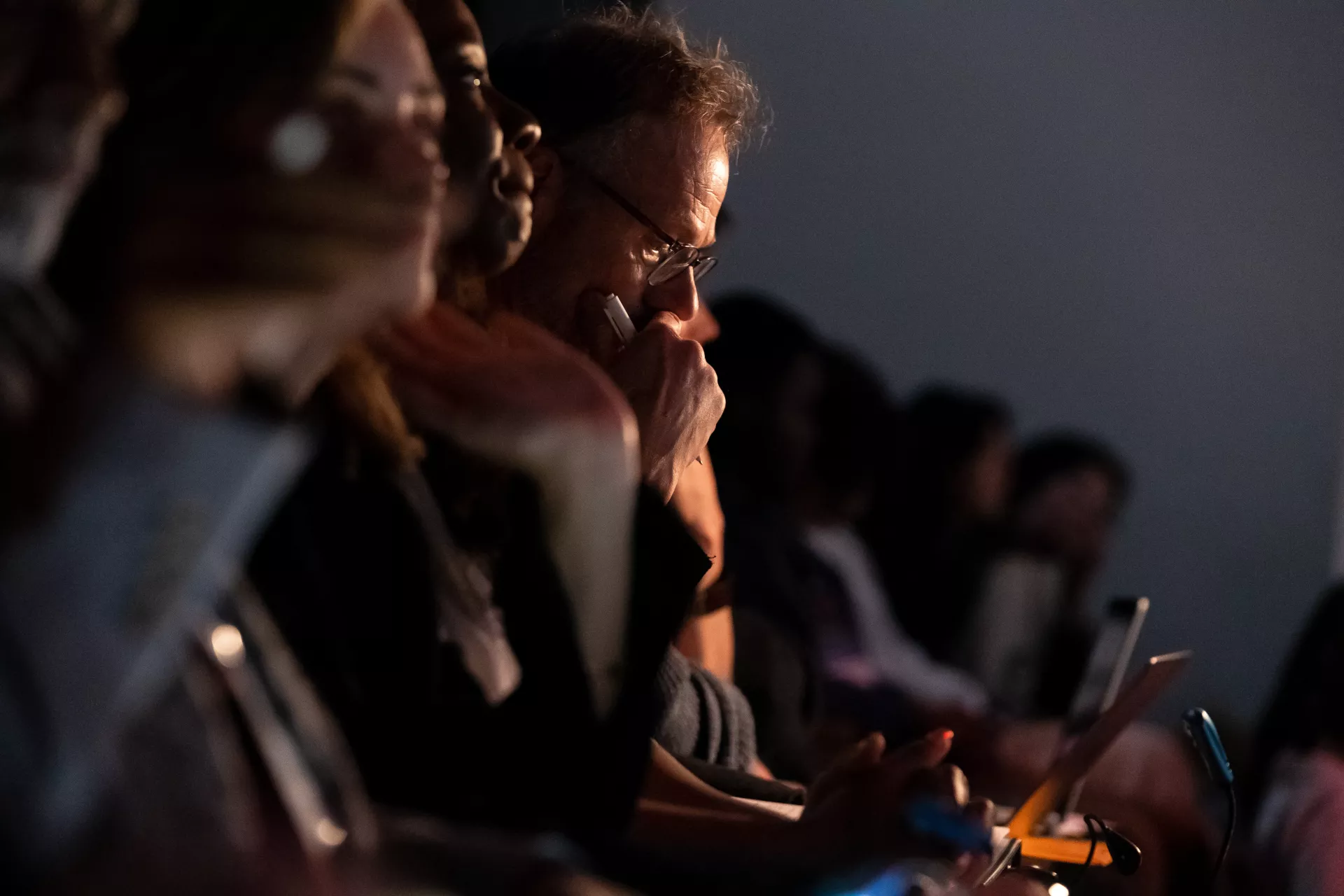 Judge Richard Harrison concentrates on the difficult task of judging.