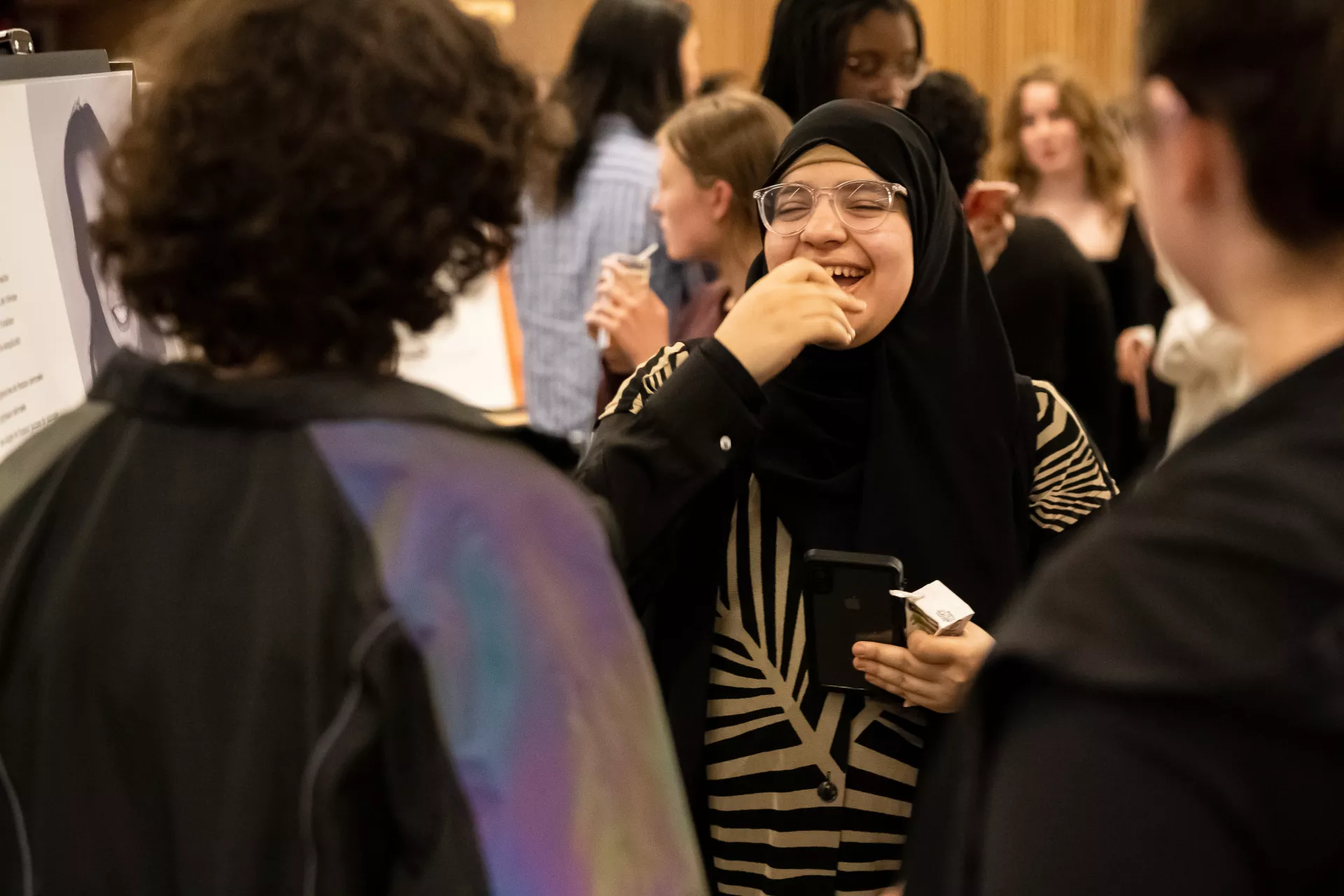 Batool Ali has a laugh before the show.